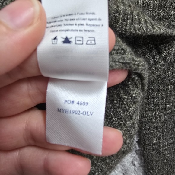 Faherty Sweater Mens Small Green Long Sleeve Crew Neck Wool Cashmere READ - Picture 6 of 12